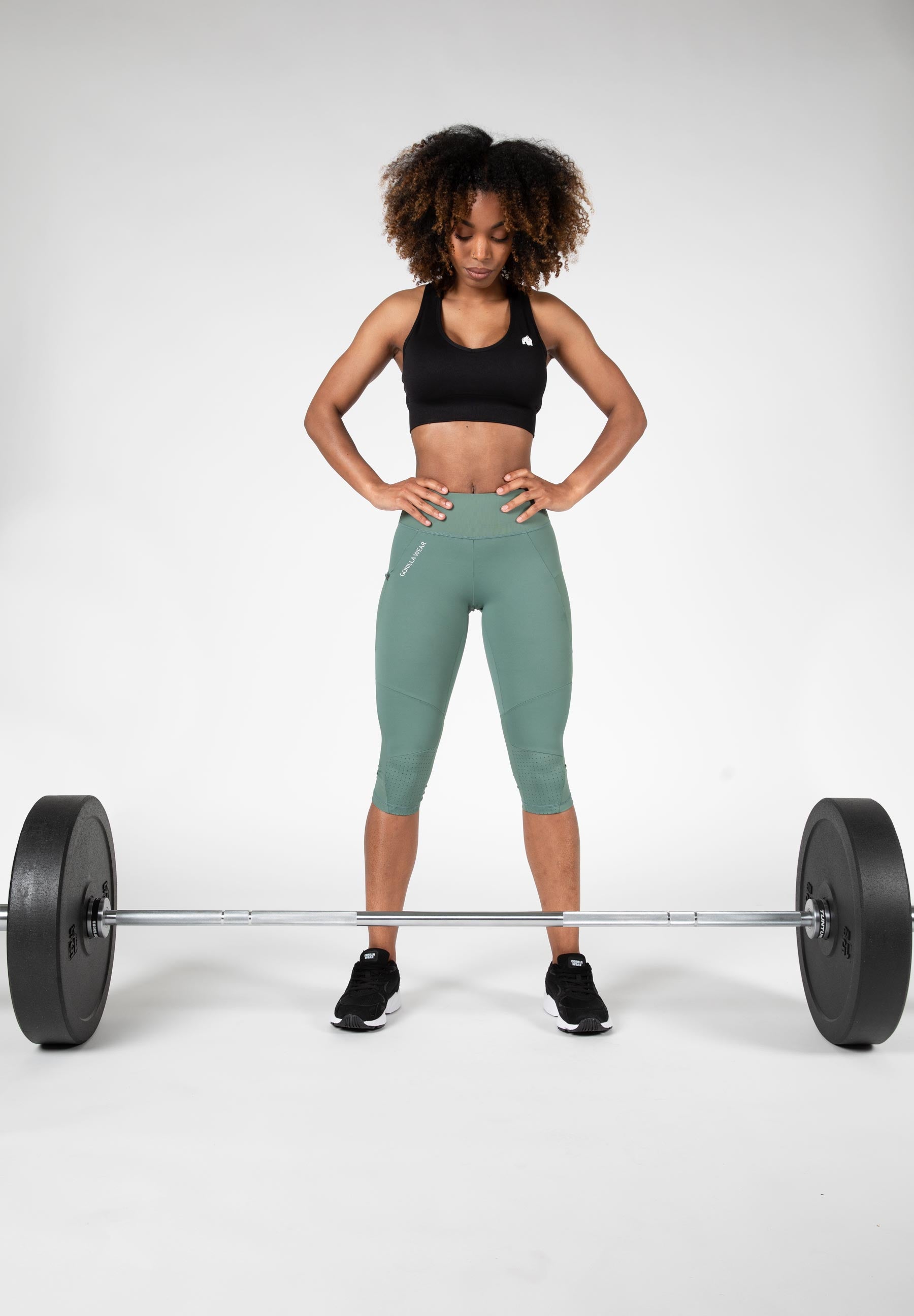 Monroe Cropped Leggings - Green