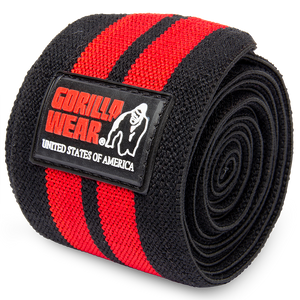 Knee Wraps - 2m - Black/Red