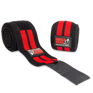 Knee Wraps - 2m - Black/Red