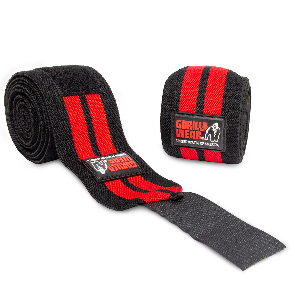 Knee Wraps - 2m - Black/Red