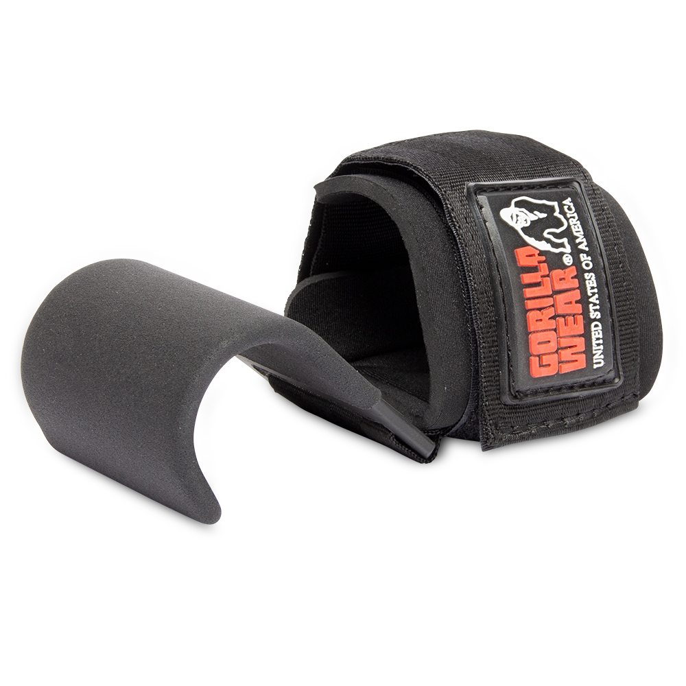 Weight Lifting Hooks - Black- Red