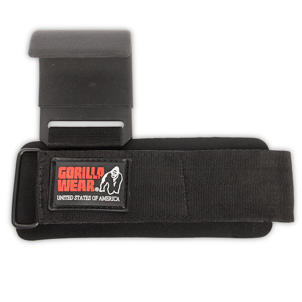 Weight Lifting Hooks - Black- Red