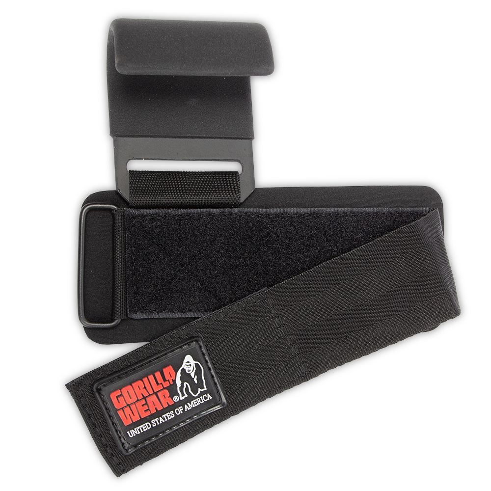 Weight Lifting Hooks - Black- Red