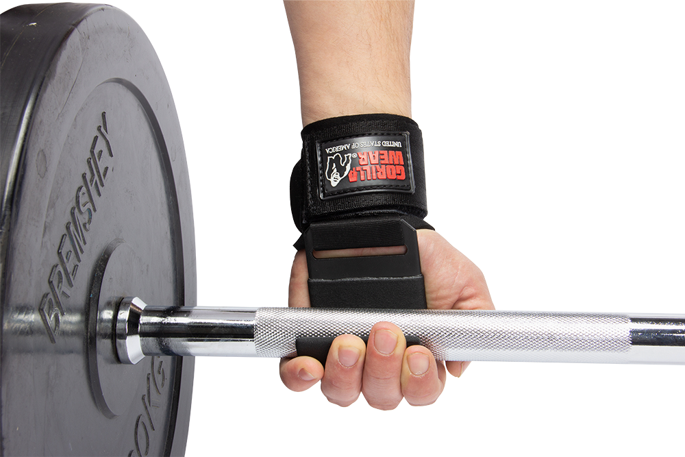 Weight Lifting Hooks - Black- Red