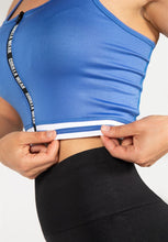 Load image into Gallery viewer, Mesa Zip Front Crop Top - Blue