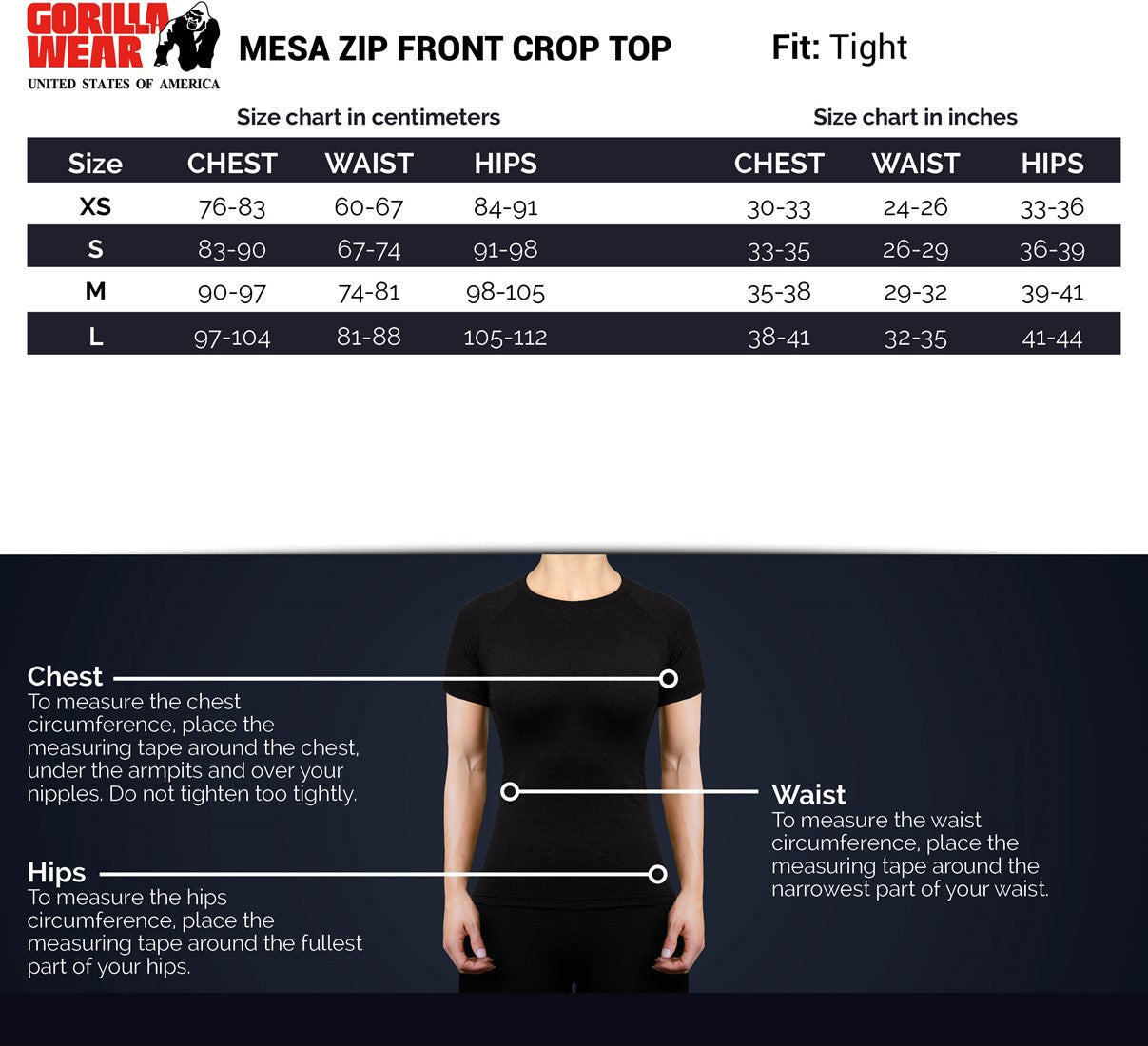 Mesa Zip Front Crop Top - Black