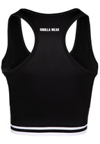 Mesa Zip Crop Top me Zinxhir - E zezë