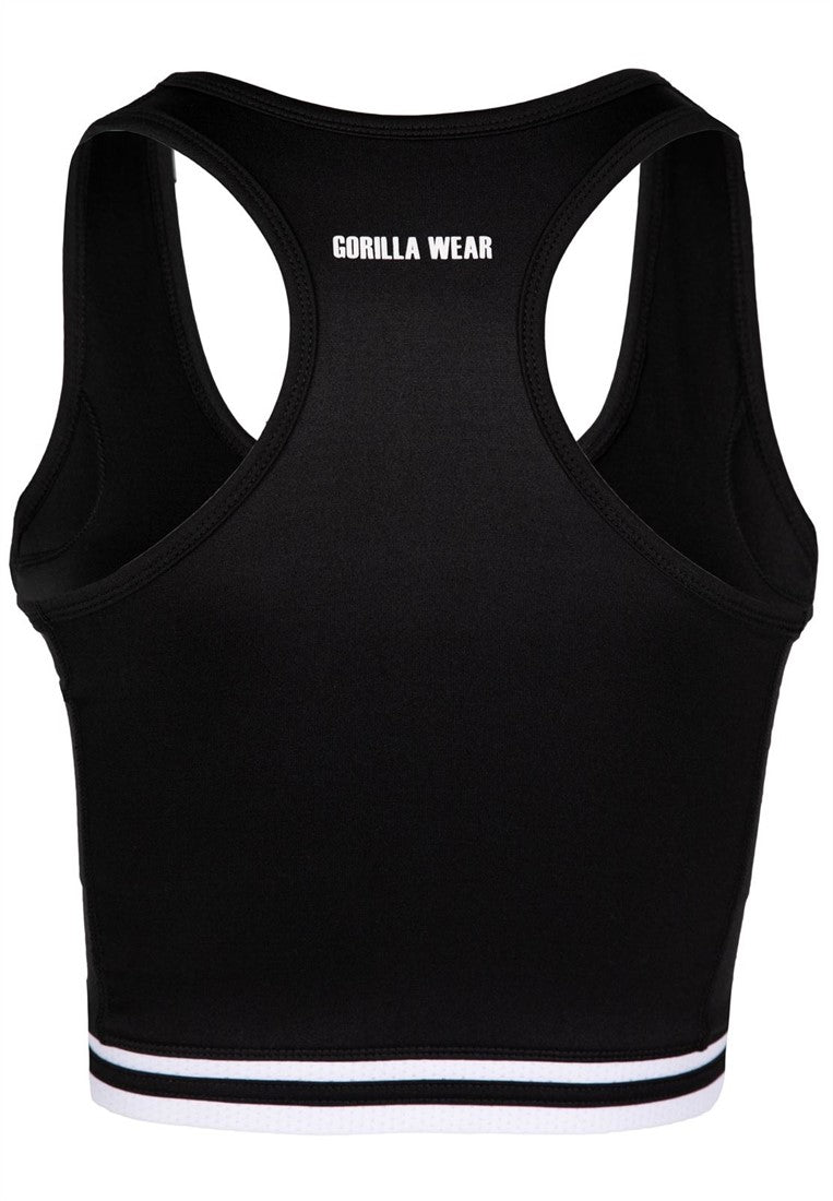 Mesa Zip Crop Top me Zinxhir - E zezë