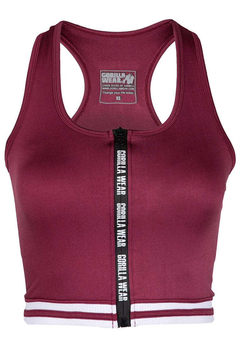 Bluza e shkurtër Mesa me zinxhir përpara - E kuqe burgundy