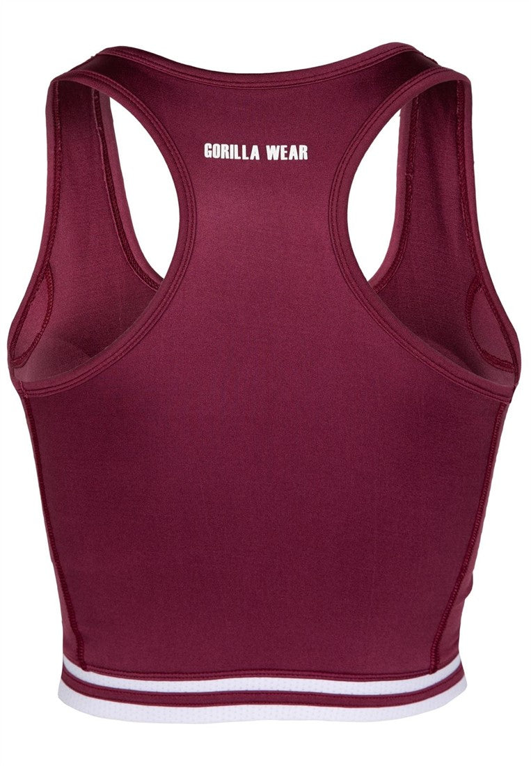 Bluza e shkurtër Mesa me zinxhir përpara - E kuqe burgundy