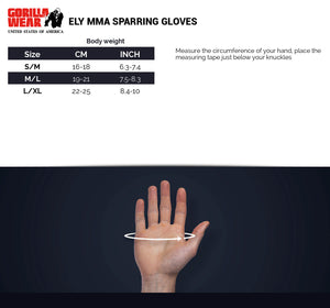 Ely MMA Sparring Gloves - Black/White