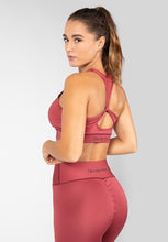 Load image into Gallery viewer, Meta Sports Bra - Burgundy Red