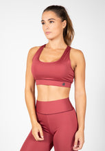 Load image into Gallery viewer, Meta Sports Bra - Burgundy Red